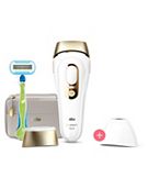 Braun IPL Silk-Expert Pro 5, At Home Hair Removal Device with Pouch, White/Gold, PL5124