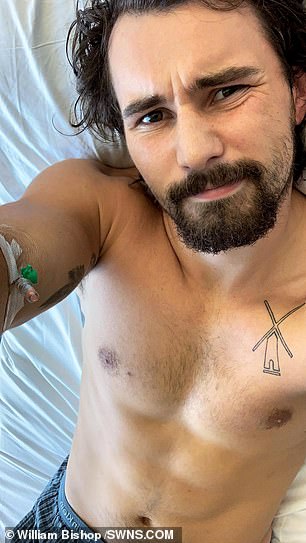 William Bishop faces weeks in hospital after he endured chemical burns on his groin