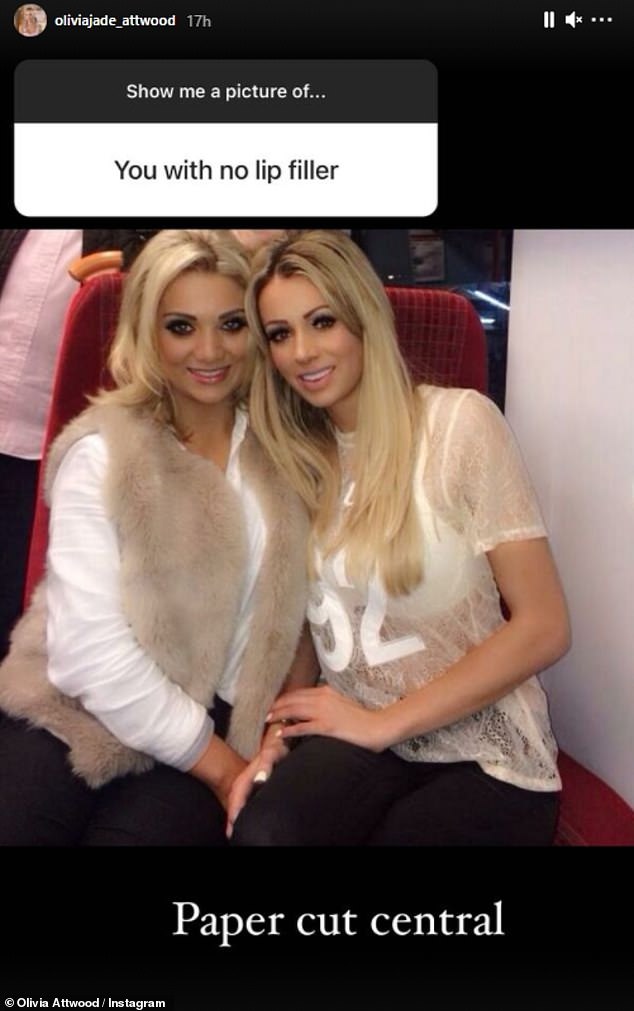 Olivia Attwood shares throwback snap without any lip filler to take part in viral Instagram trend