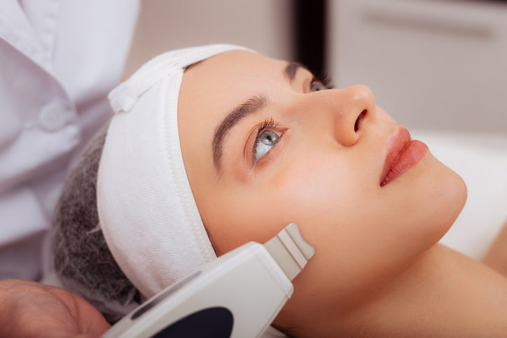 Woman getting laser therapy