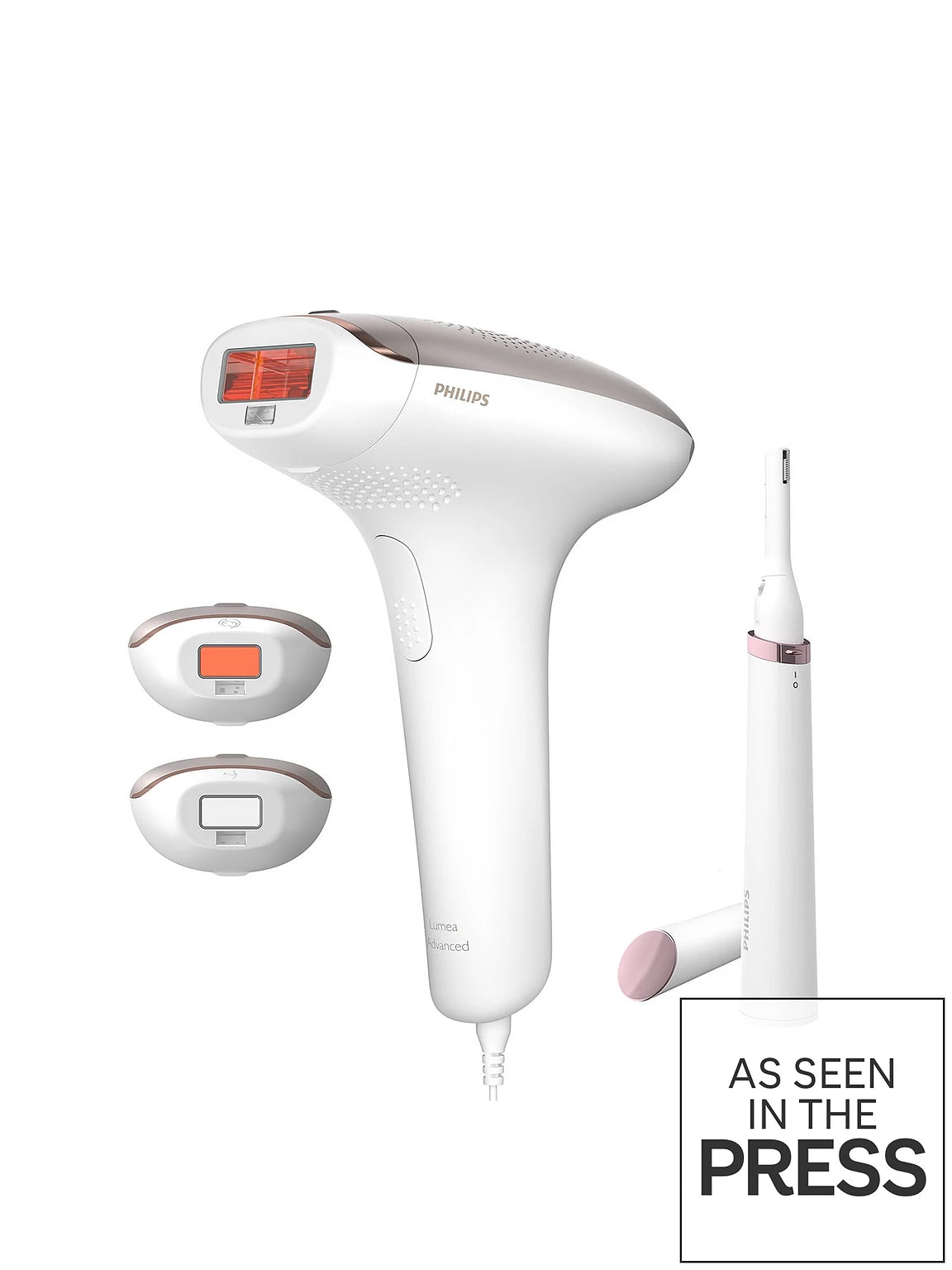 PhilipsLumea IPL 7000 Series, corded with 3 attachments for Body, Face and Bikini with pen trimmer – BRI923/00